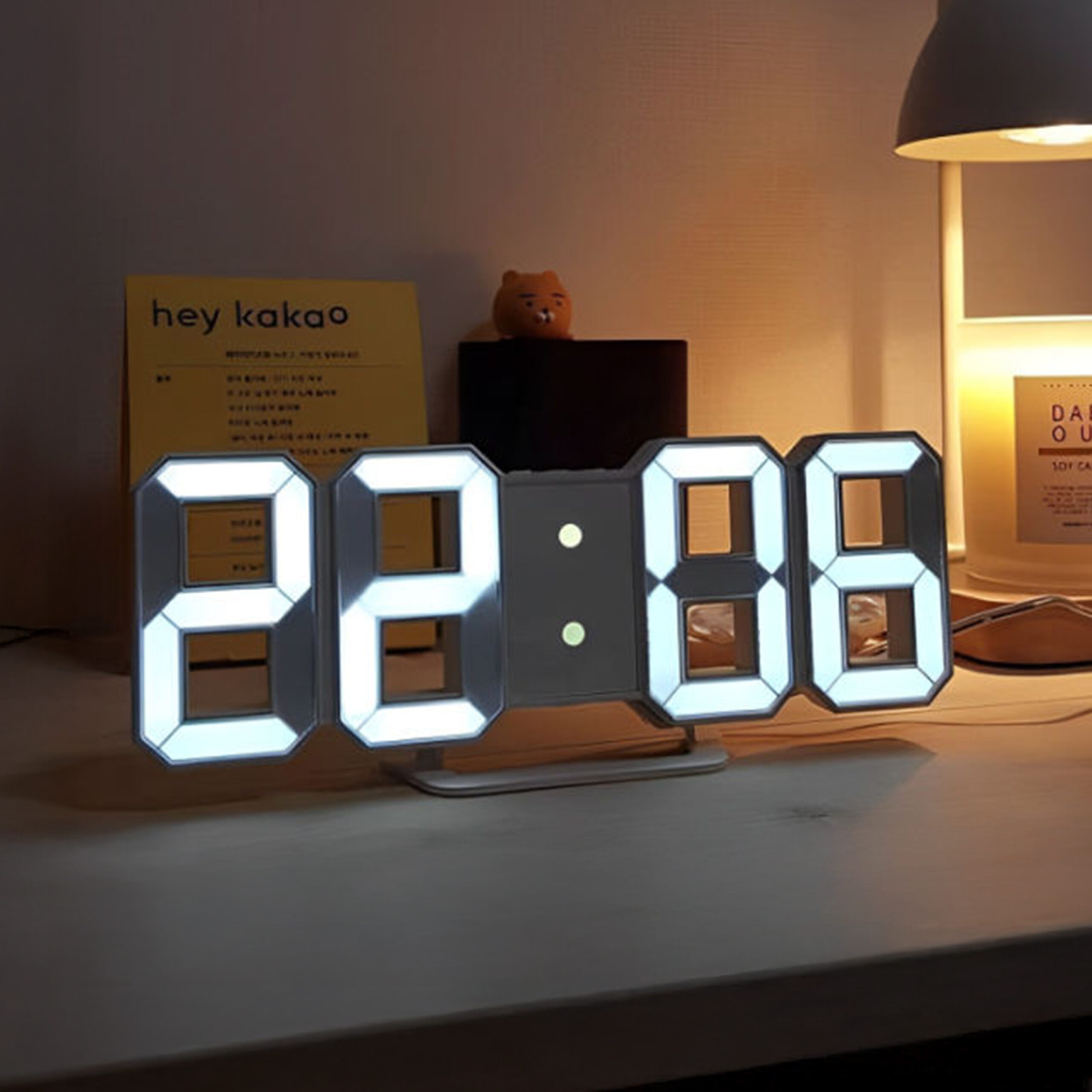3D LED Digital Clock – Wall & Desk
