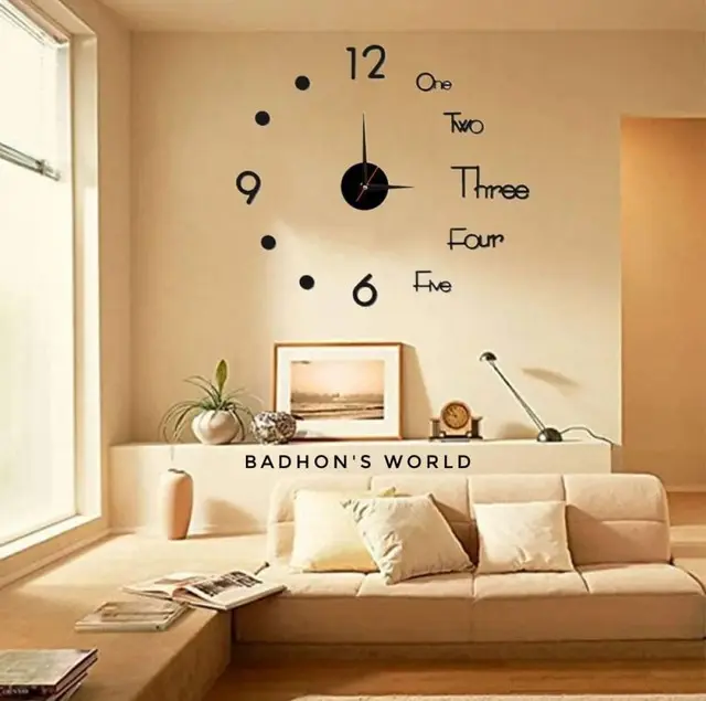 3D Transparent Wall Clock